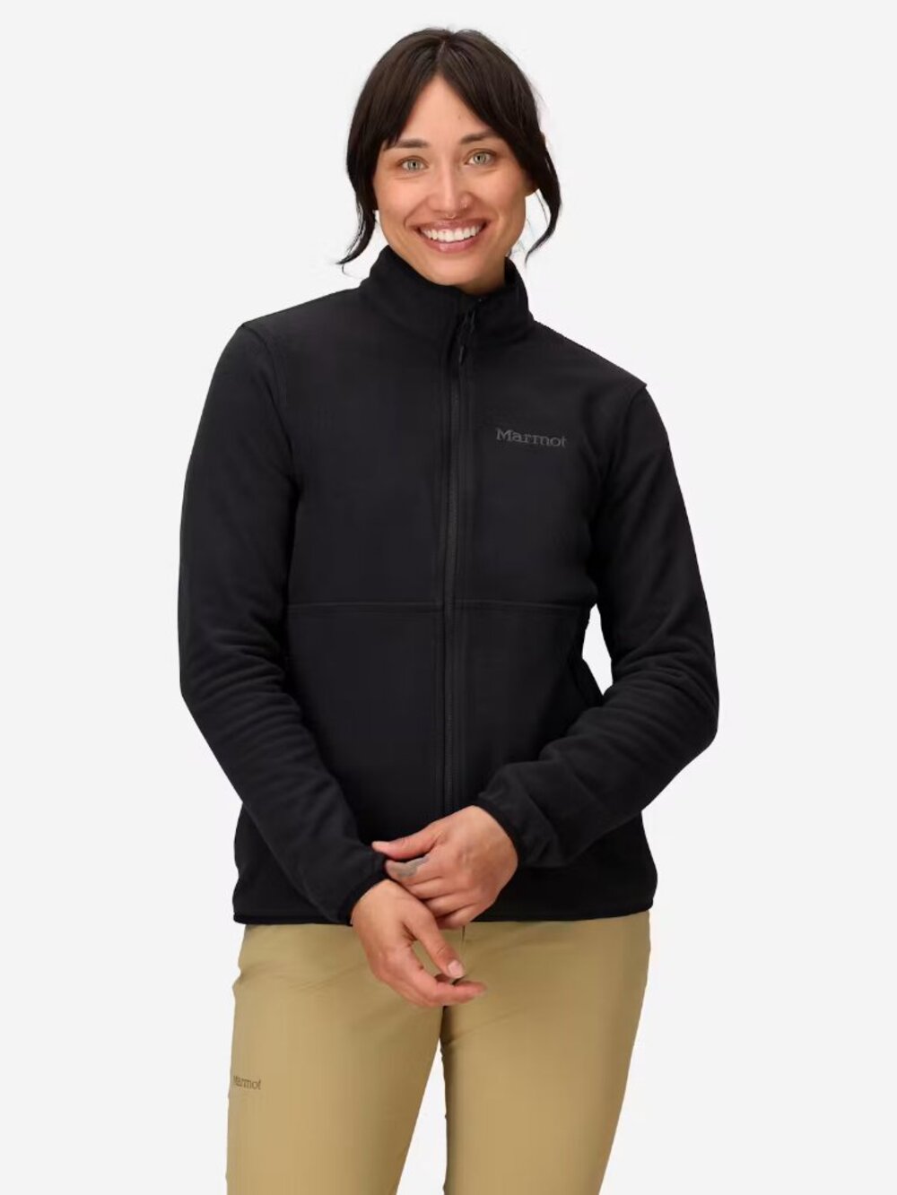 Marmot | Women's Drop Line Sweater Fleece Full-Zip Jacket Black, L